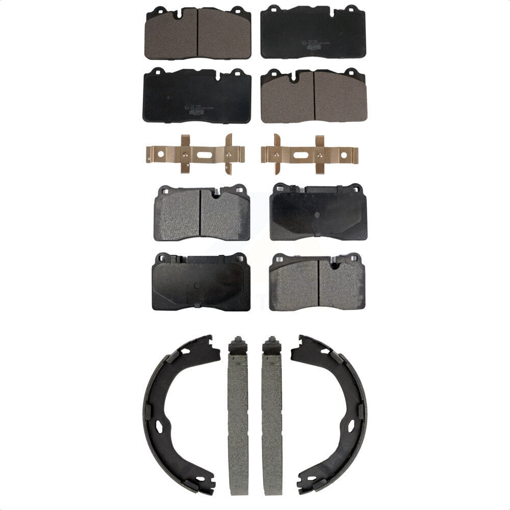 Front Rear Ceramic Brake Pads And Parking Shoes Kit For Chevrolet Corvette KTN-100963