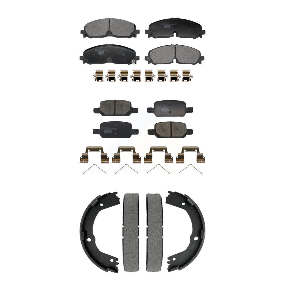 Front Rear Ceramic Brake Pads And Parking Shoes Kit For Chevrolet Colorado GMC Canyon KTN-100968