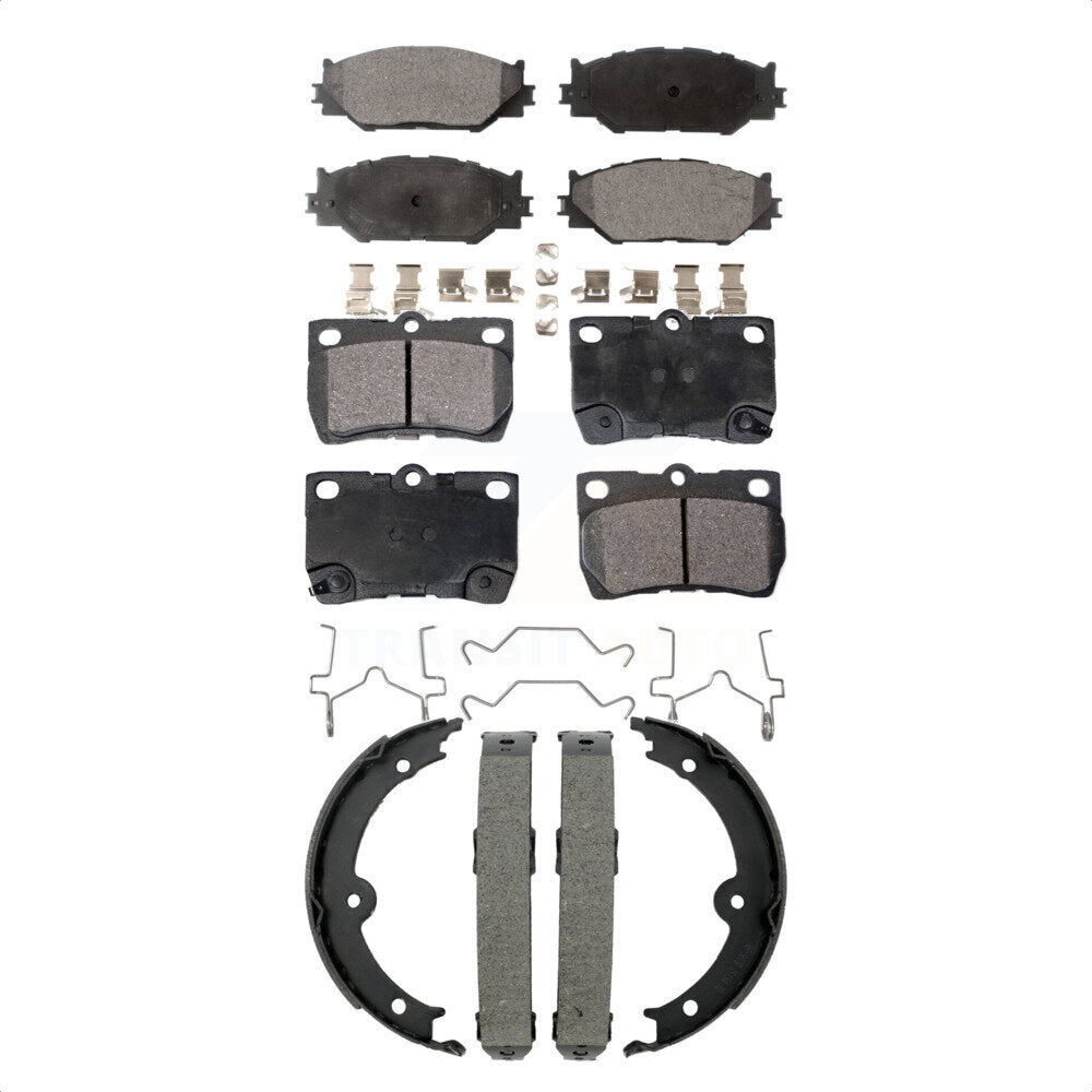 Front Rear Ceramic Brake Pads And Parking Shoes Kit For Lexus IS250 KTN-101017