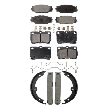 Front Rear Ceramic Brake Pads And Parking Shoes Kit For Lexus IS250 KTN-101017