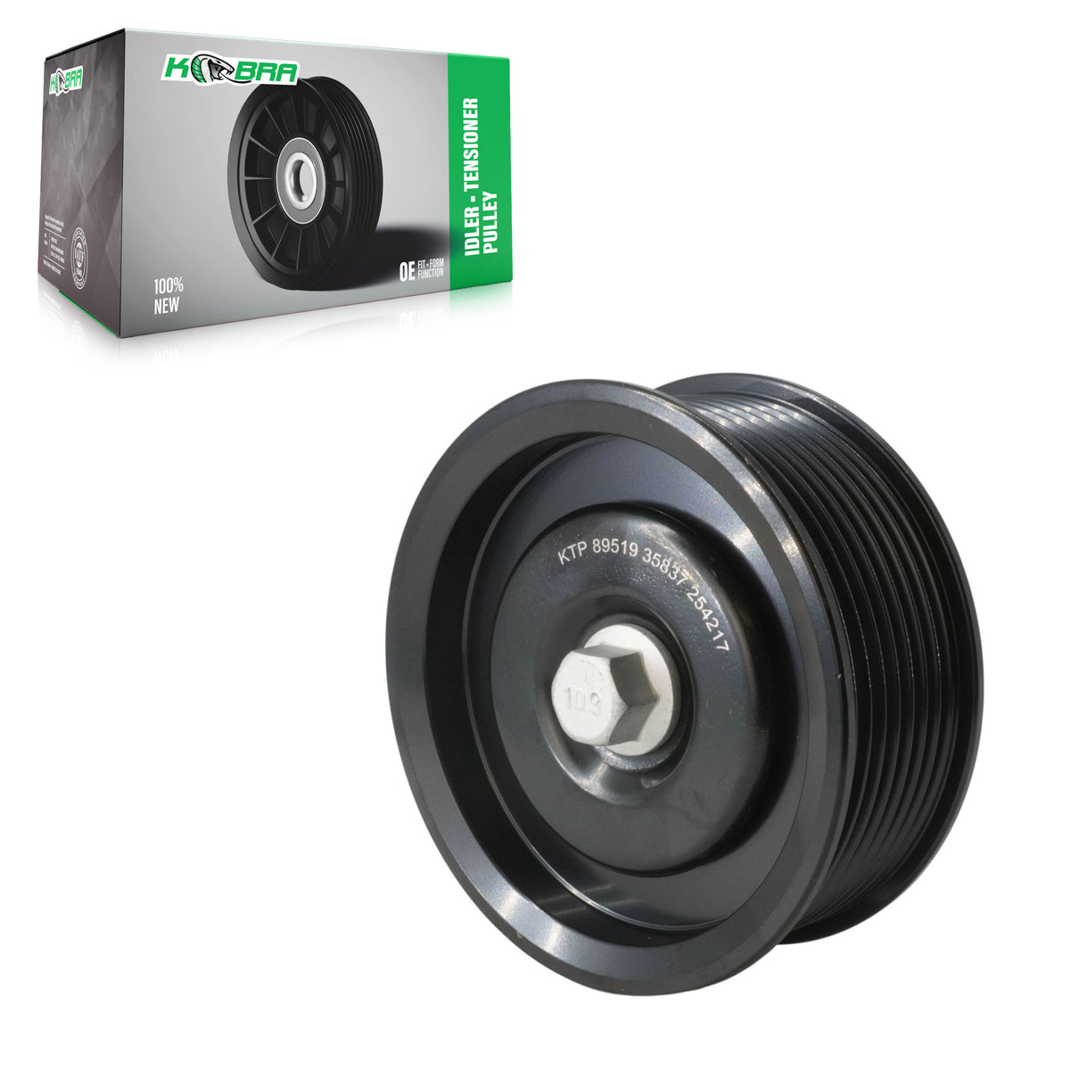 Grooved Pulley Accessory Drive Belt Idler KTP-89519 For Ford F-350 Super Duty F-250 F-450