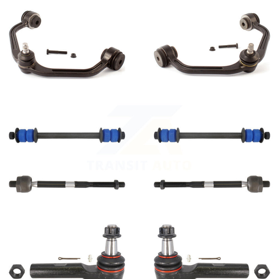 Front Suspension Control Arm And Ball Joint Assembly Steering Tie Rod End Stabilizer Bar Link Kit (8Pc) For Ford Ranger Mazda B3000 B2500 B4000 B2300 KTR-100345