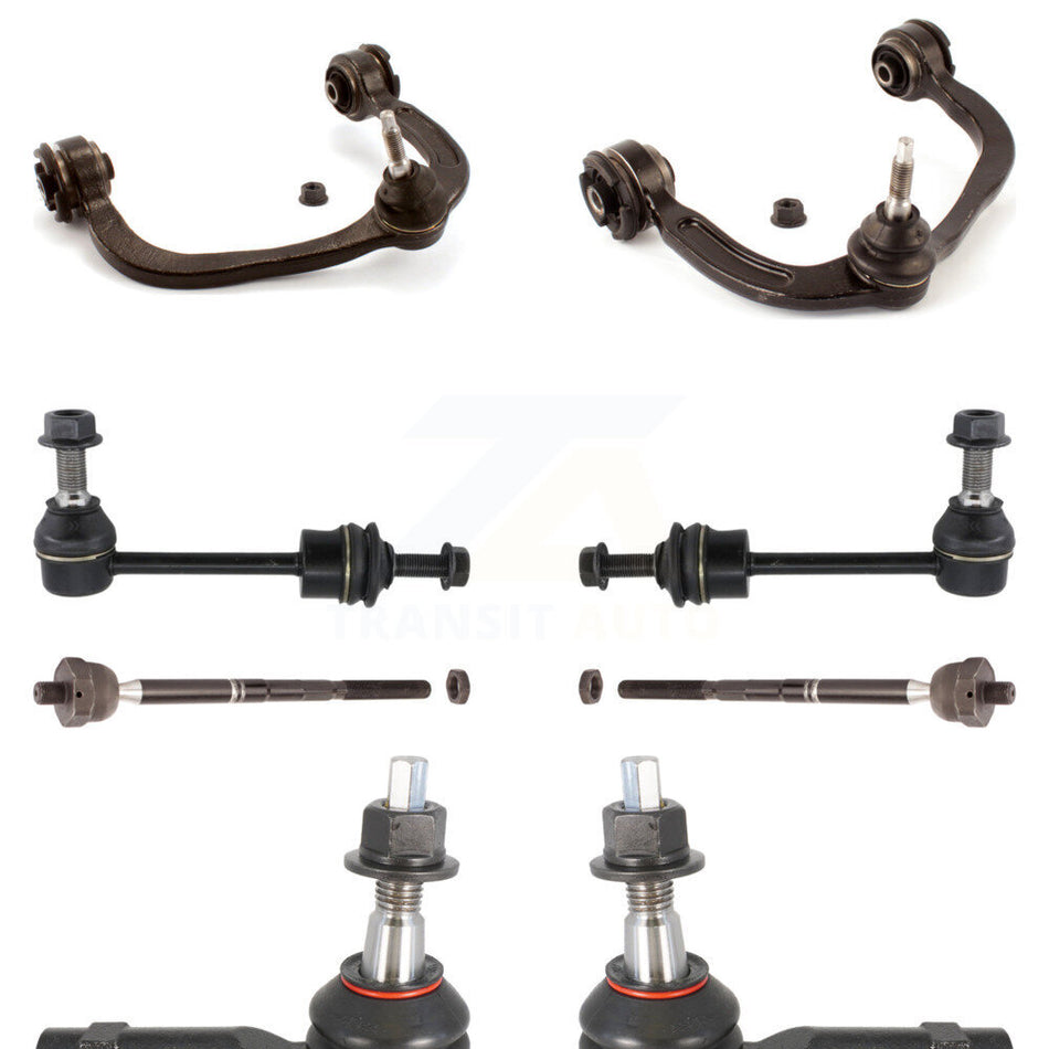 Front Suspension Control Arm And Ball Joint Assembly Steering Tie Rod End Stabilizer Bar Link Kit (8Pc) For Ford F-150 4WD KTR-100351