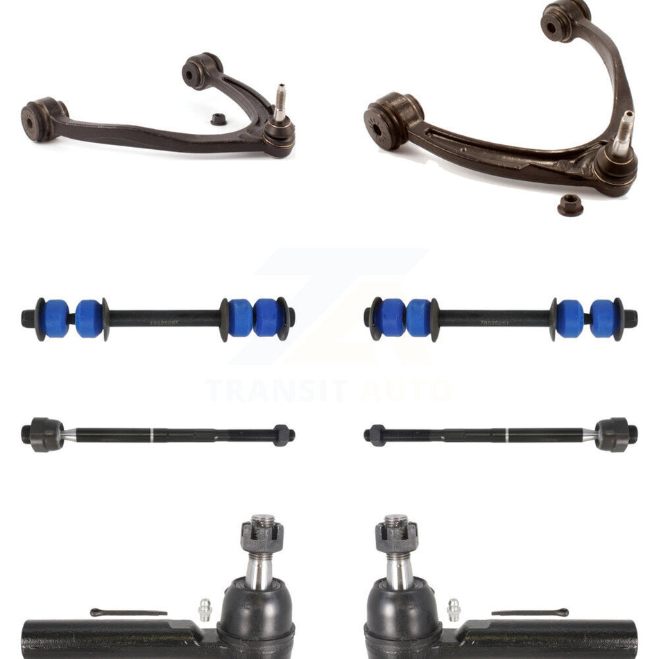 Front Suspension Control Arm And Ball Joint Assembly Steering Tie Rod End Link Kit (8Pc) For Chevrolet Silverado 1500 GMC Sierra Tahoe Suburban Yukon Cadillac XL Avalanche Escalade ESV EXT KTR-100357