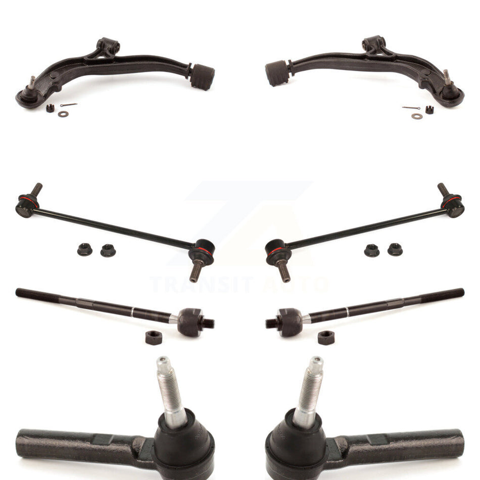 Front Suspension Control Arm And Ball Joint Assembly Steering Tie Rod End Stabilizer Bar Link Kit (8Pc) For Dodge Chrysler Grand Caravan Town & Country Voyager KTR-100362