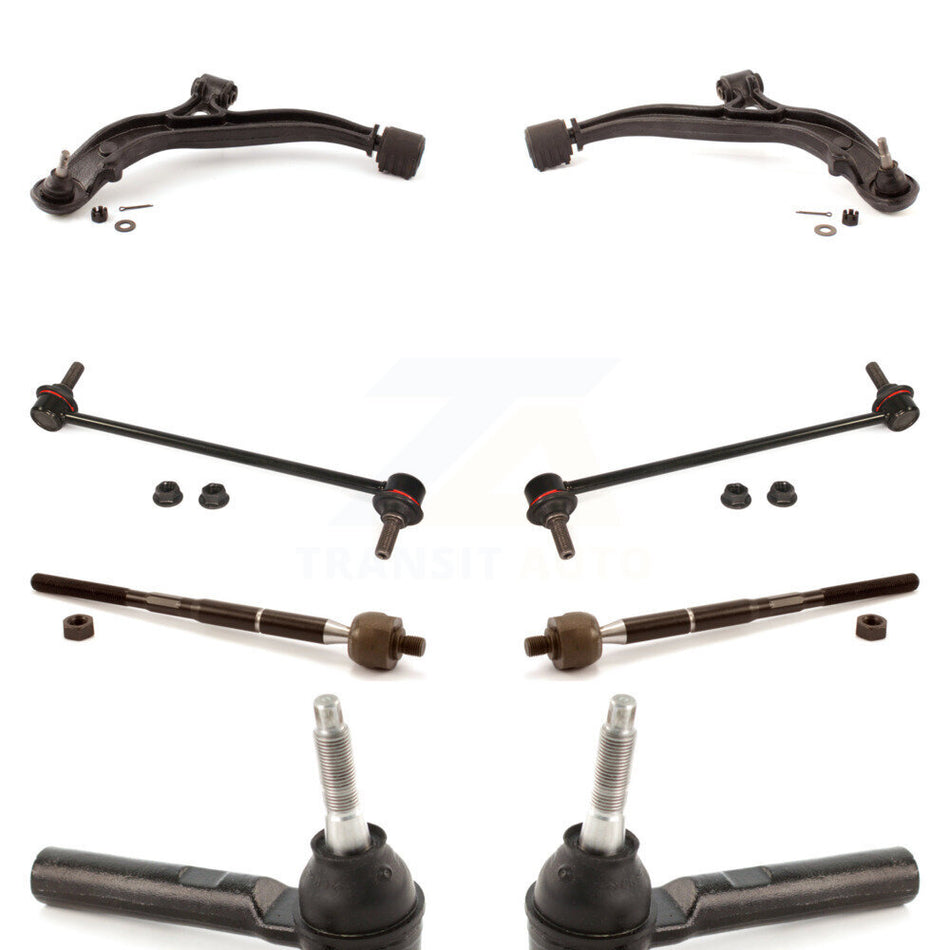 Front Suspension Control Arm And Ball Joint Assembly Steering Tie Rod End Stabilizer Bar Link Kit (8Pc) For 2005-2007 Dodge Grand Caravan Chrysler Town & Country KTR-100363
