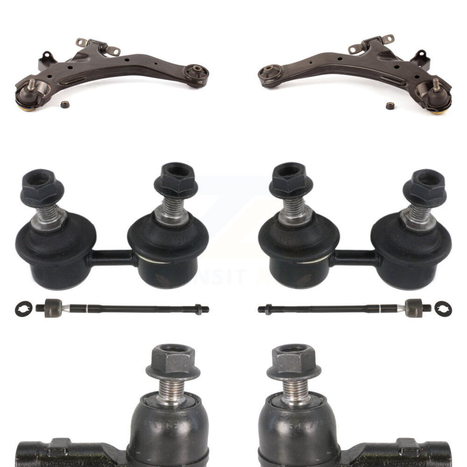 Front Suspension Control Arm And Ball Joint Assembly Steering Tie Rod End Stabilizer Bar Link Kit (8Pc) For 2001-2006 Hyundai Elantra KTR-100382