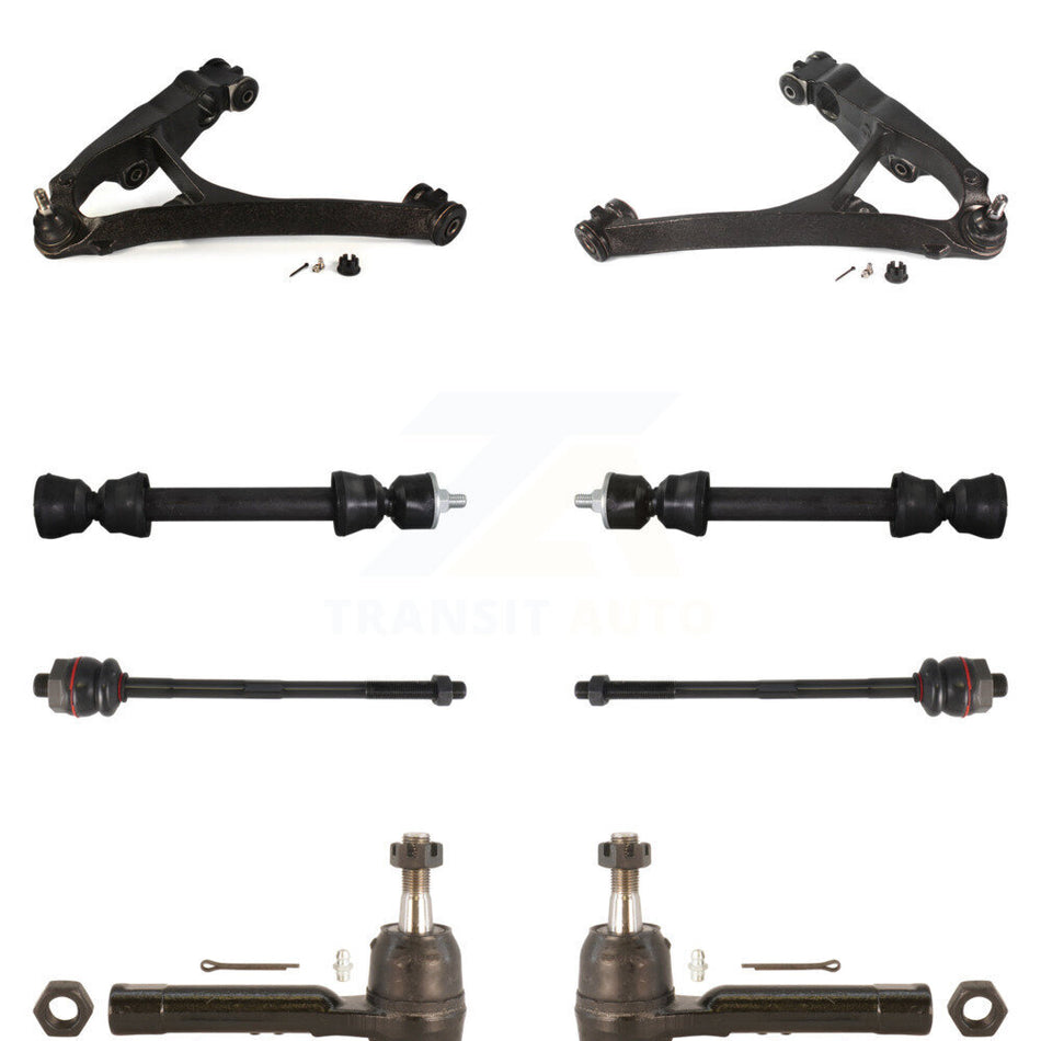 Front Suspension Control Arm And Ball Joint Assembly Tie Rod End Link Kit (8Pc) For Chevrolet Silverado 1500 GMC Tahoe Sierra Suburban Yukon Avalanche XL Cadillac Classic Escalade ESV EXT KTR-100389