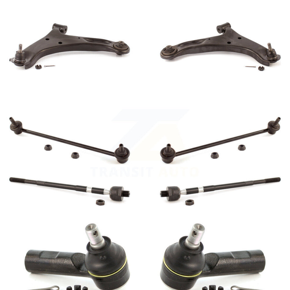 Front Suspension Control Arm And Ball Joint Assembly Steering Tie Rod End Stabilizer Bar Link Kit (8Pc) For 2006-2013 Suzuki Grand Vitara KTR-100405