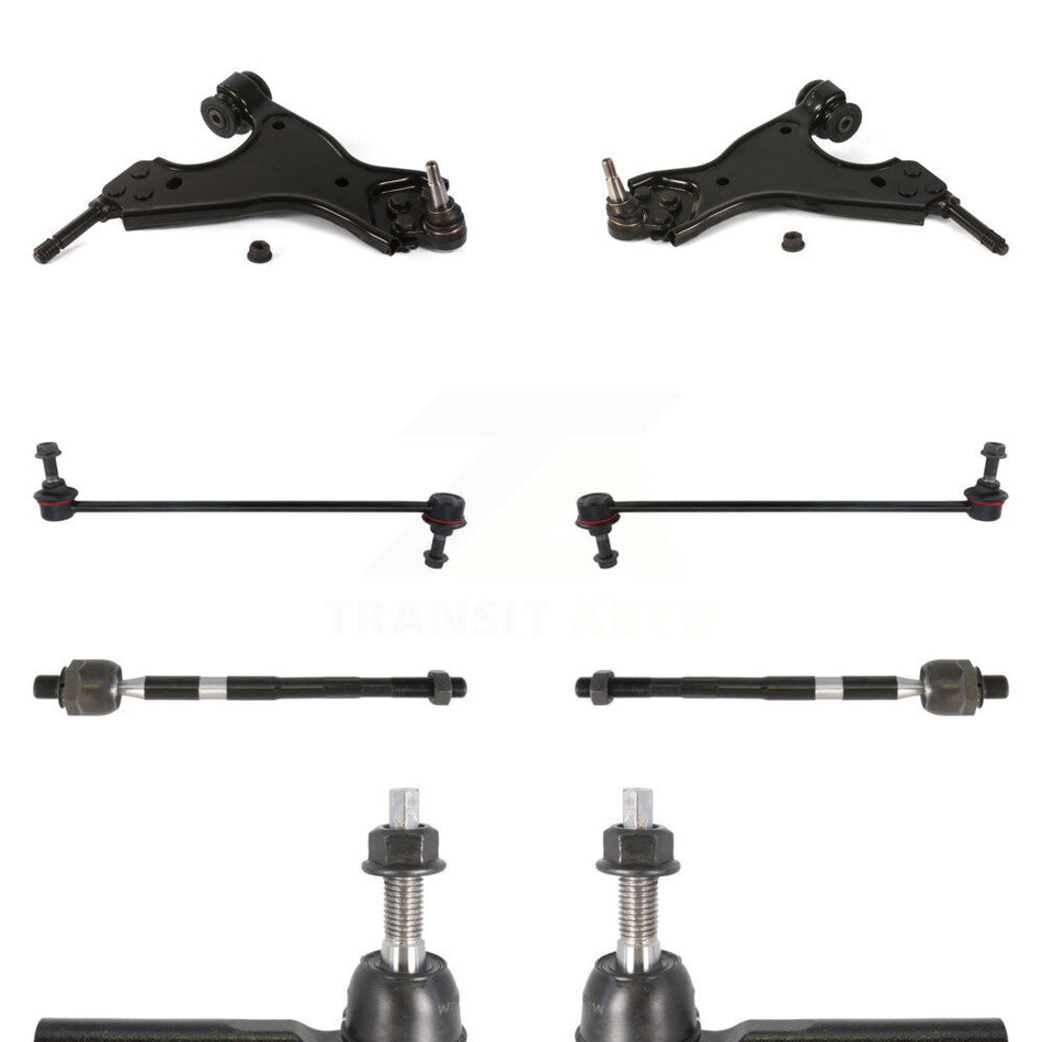 Front Suspension Control Arm And Ball Joint Assembly Steering Tie Rod End Stabilizer Bar Link Kit (8Pc) For Chevrolet Traverse GMC Acadia Buick Enclave Saturn Outlook Limited KTR-100414