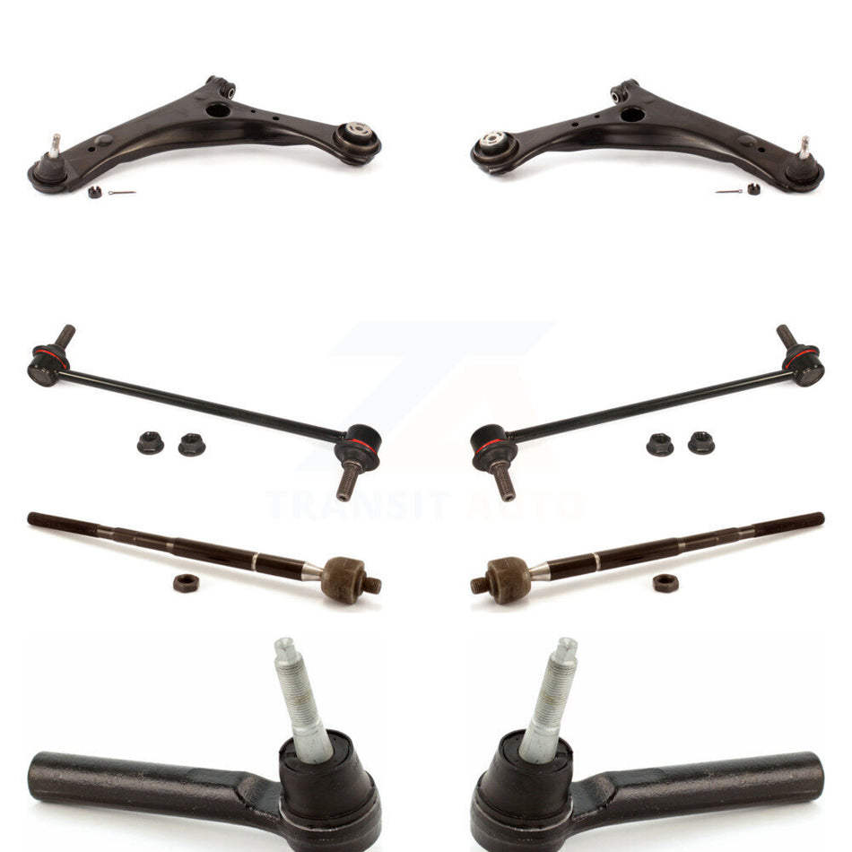 Front Suspension Control Arm And Ball Joint Assembly Steering Tie Rod End Stabilizer Bar Link Kit (8Pc) For 2008-2010 Chrysler Town & Country Dodge Grand Caravan KTR-100423
