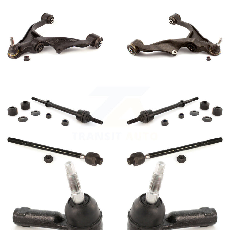 Front Suspension Control Arm And Ball Joint Assembly Steering Tie Rod End Stabilizer Bar Link Kit (8Pc) For 2012 Ram 1500 4WD With 8 Lug Wheels KTR-100428