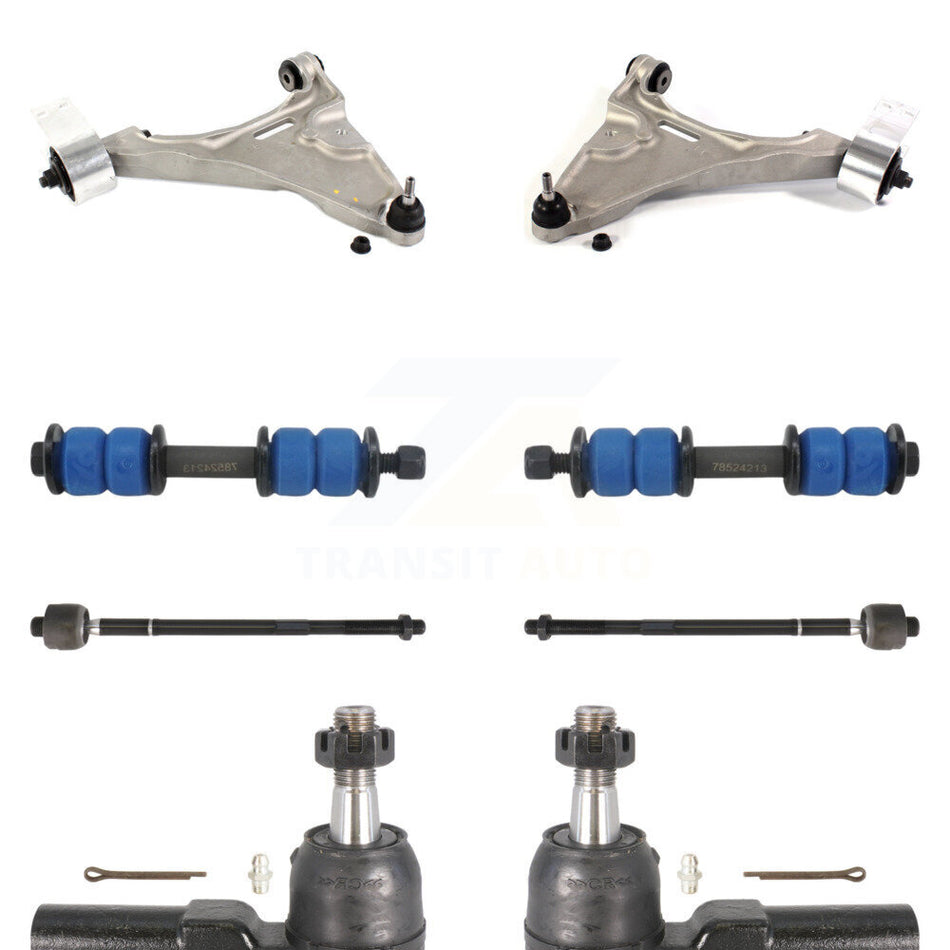 Front Suspension Control Arm And Ball Joint Assembly Steering Tie Rod End Stabilizer Bar Link Kit (8Pc) For 2006-2011 Buick Lucerne Cadillac DTS KTR-100431