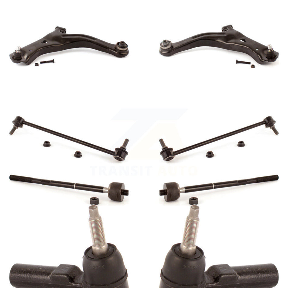 Front Suspension Control Arm And Ball Joint Assembly Steering Tie Rod End Stabilizer Bar Link Kit (8Pc) For Ford Escape Mercury Mariner Mazda Tribute KTR-100433