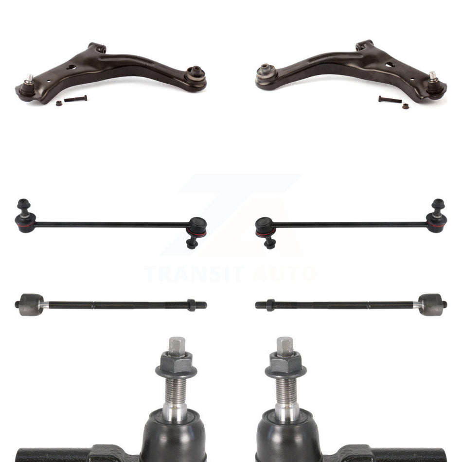 Front Suspension Control Arm And Ball Joint Assembly Steering Tie Rod End Stabilizer Bar Link Kit (8Pc) For Ford Escape Mercury Mariner Mazda Tribute KTR-100433
