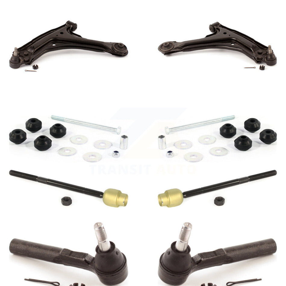 Front Suspension Control Arm And Ball Joint Assembly Steering Tie Rod End Stabilizer Bar Link Kit (8Pc) For Chevrolet Pontiac Grand Am Malibu Oldsmobile Alero Classic Cutlass KTR-100443