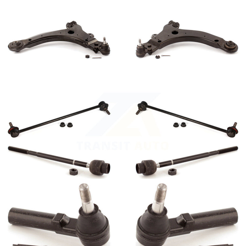 Front Suspension Control Arm And Ball Joint Assembly Steering Tie Rod End Stabilizer Bar Link Kit (8Pc) For Pontiac Grand Prix Buick LaCrosse Allure KTR-100452