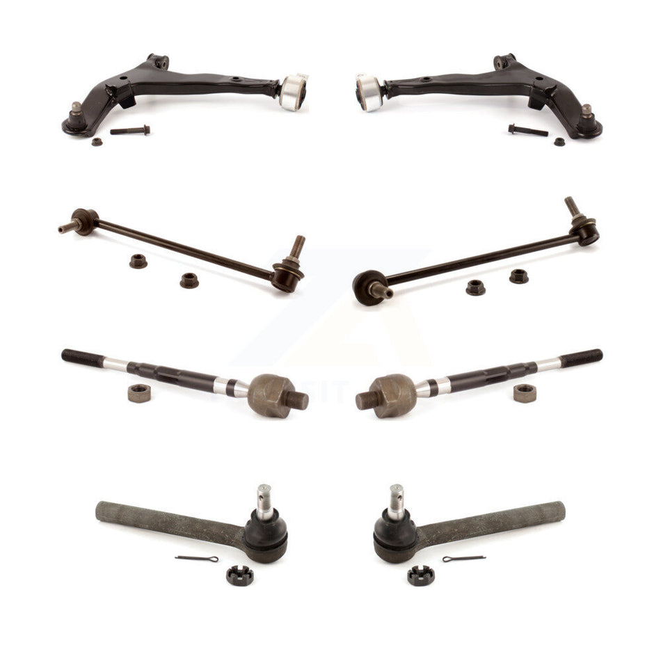 Front Suspension Control Arm And Ball Joint Assembly Steering Tie Rod End Stabilizer Bar Link Kit (8Pc) For 2005-2007 Nissan Murano KTR-100462