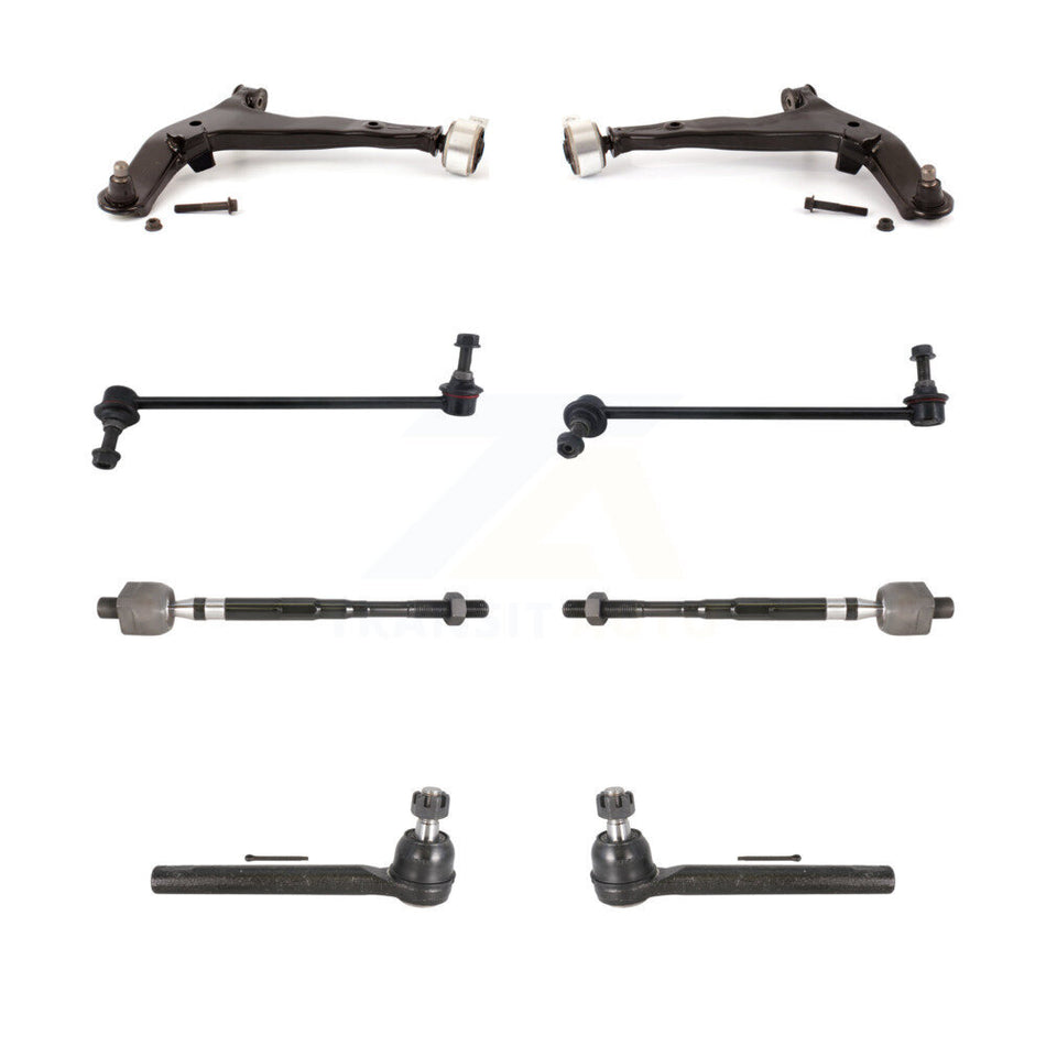 Front Suspension Control Arm And Ball Joint Assembly Steering Tie Rod End Stabilizer Bar Link Kit (8Pc) For 2005-2007 Nissan Murano KTR-100462