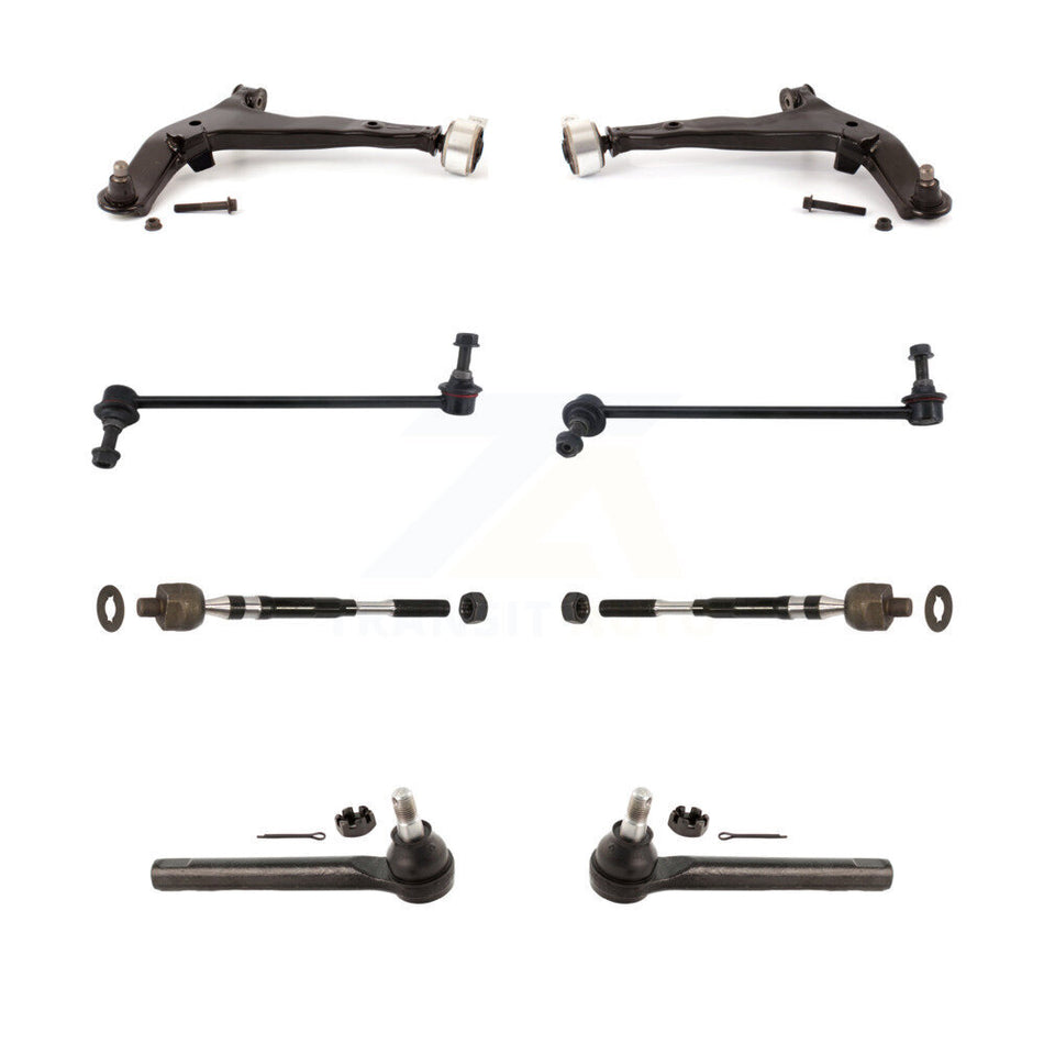 Front Suspension Control Arm And Ball Joint Assembly Steering Tie Rod End Stabilizer Bar Link Kit (8Pc) For 2003-2004 Nissan Murano KTR-100463
