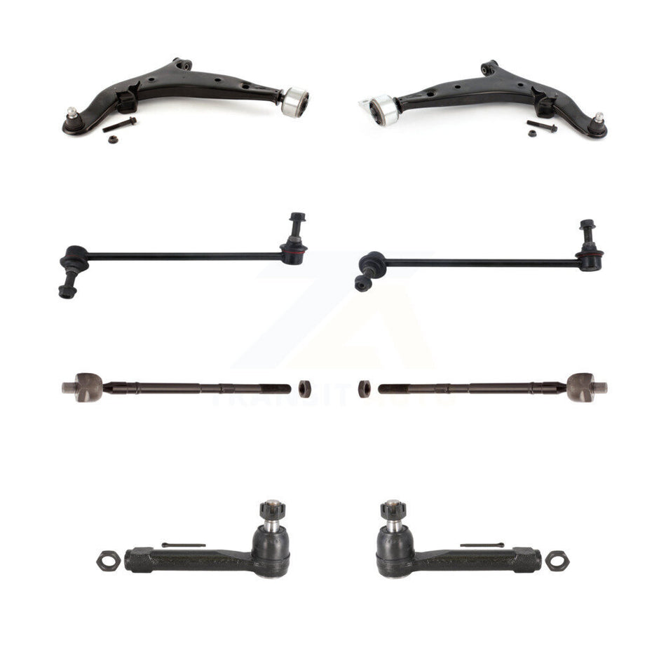 Front Suspension Control Arm And Ball Joint Assembly Steering Tie Rod End Stabilizer Bar Link Kit (8Pc) For 2004-2009 Nissan Quest KTR-100464
