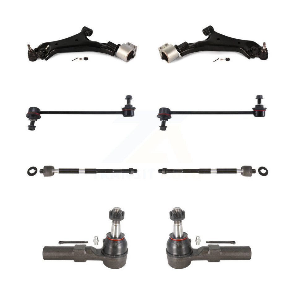 Front Suspension Control Arm And Ball Joint Assembly Steering Tie Rod End Stabilizer Bar Link Kit (8Pc) For 2008-2009 Saturn Vue KTR-100467