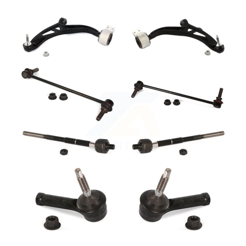 Front Suspension Control Arm And Ball Joint Assembly Steering Tie Rod End Stabilizer Bar Link Kit (8Pc) For Ford Explorer Police Interceptor Utility KTR-100472