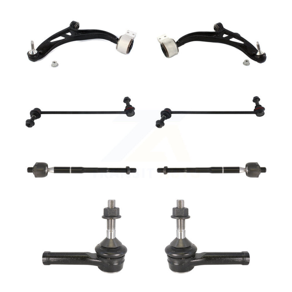 Front Suspension Control Arm And Ball Joint Assembly Steering Tie Rod End Stabilizer Bar Link Kit (8Pc) For Ford Explorer Police Interceptor Utility KTR-100472