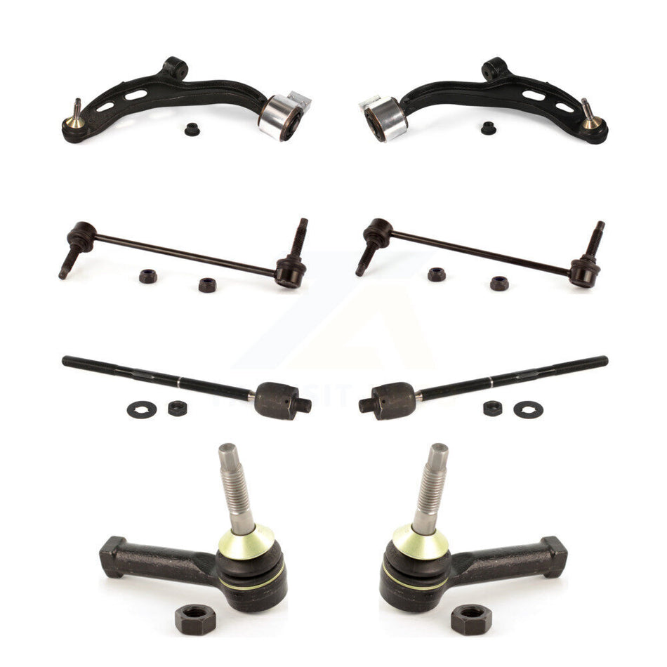 Front Suspension Control Arm And Ball Joint Assembly Steering Tie Rod End Stabilizer Bar Link Kit (8Pc) For Ford Flex Lincoln MKS MKT KTR-100474