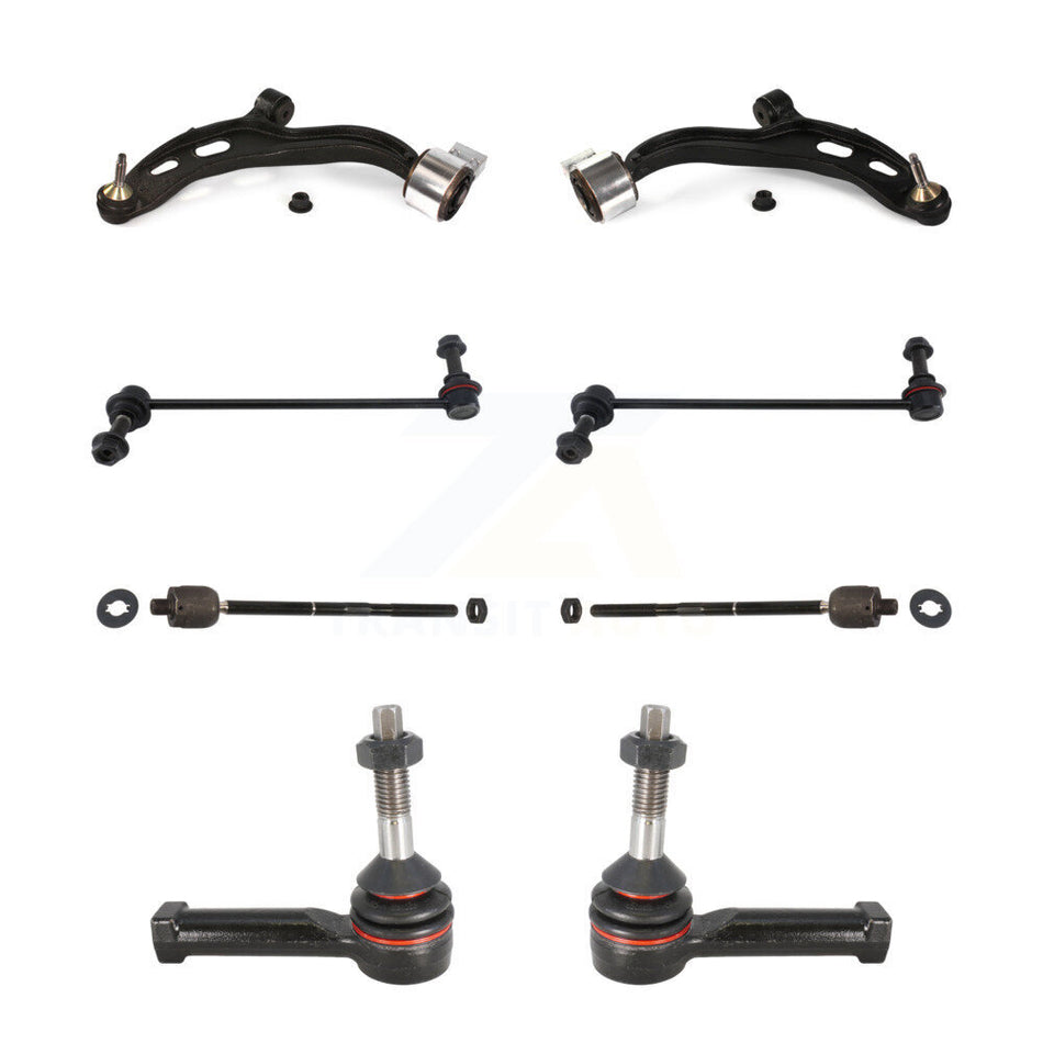 Front Suspension Control Arm And Ball Joint Assembly Steering Tie Rod End Stabilizer Bar Link Kit (8Pc) For Ford Flex Lincoln MKS MKT KTR-100474