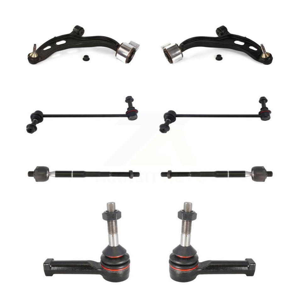 Front Suspension Control Arm And Ball Joint Assembly Steering Tie Rod End Stabilizer Bar Link Kit (8Pc) For Lincoln MKT KTR-100476