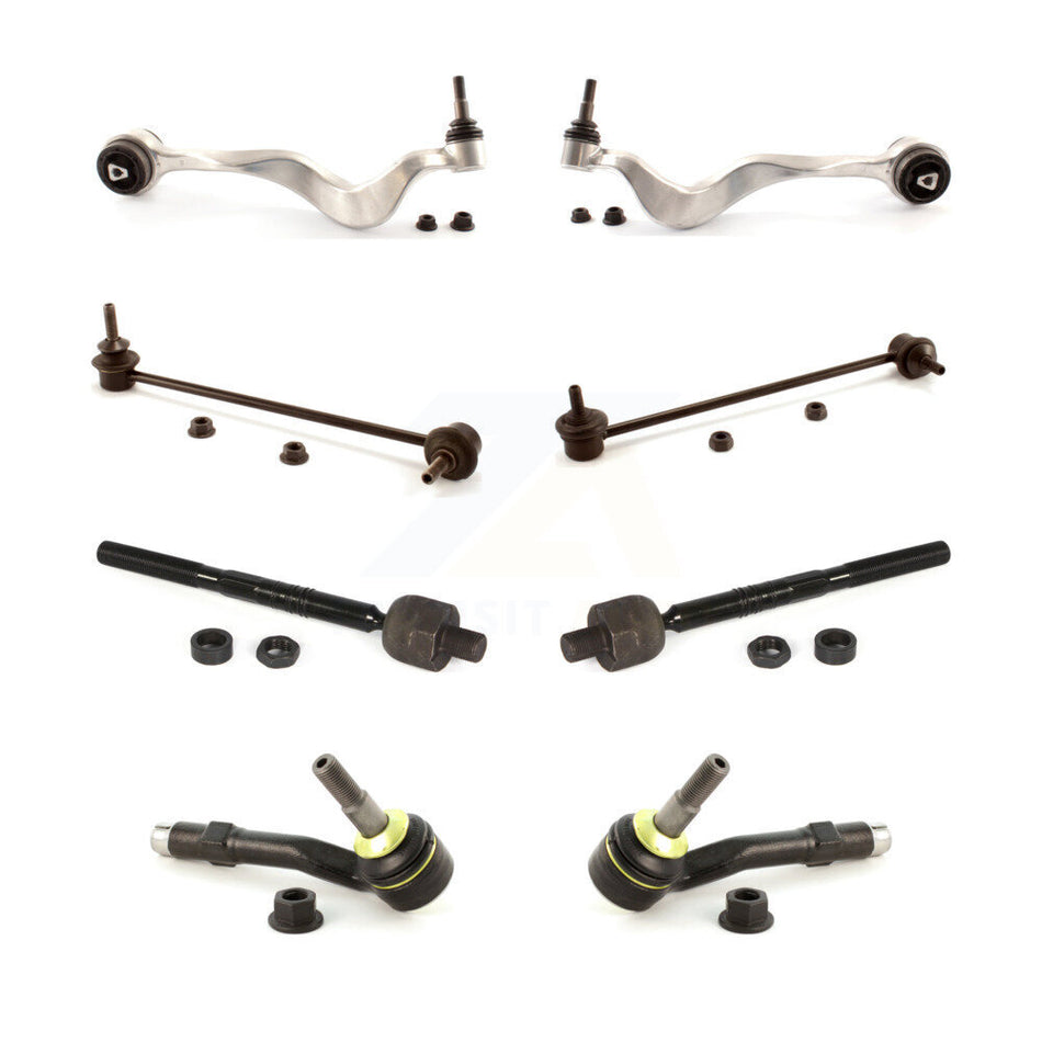 Front Suspension Control Arm And Ball Joint Assembly Steering Tie Rod End Stabilizer Bar Link Kit (8Pc) For BMW 530i 528i 525i 535i 550i 545i M5 KTR-100481