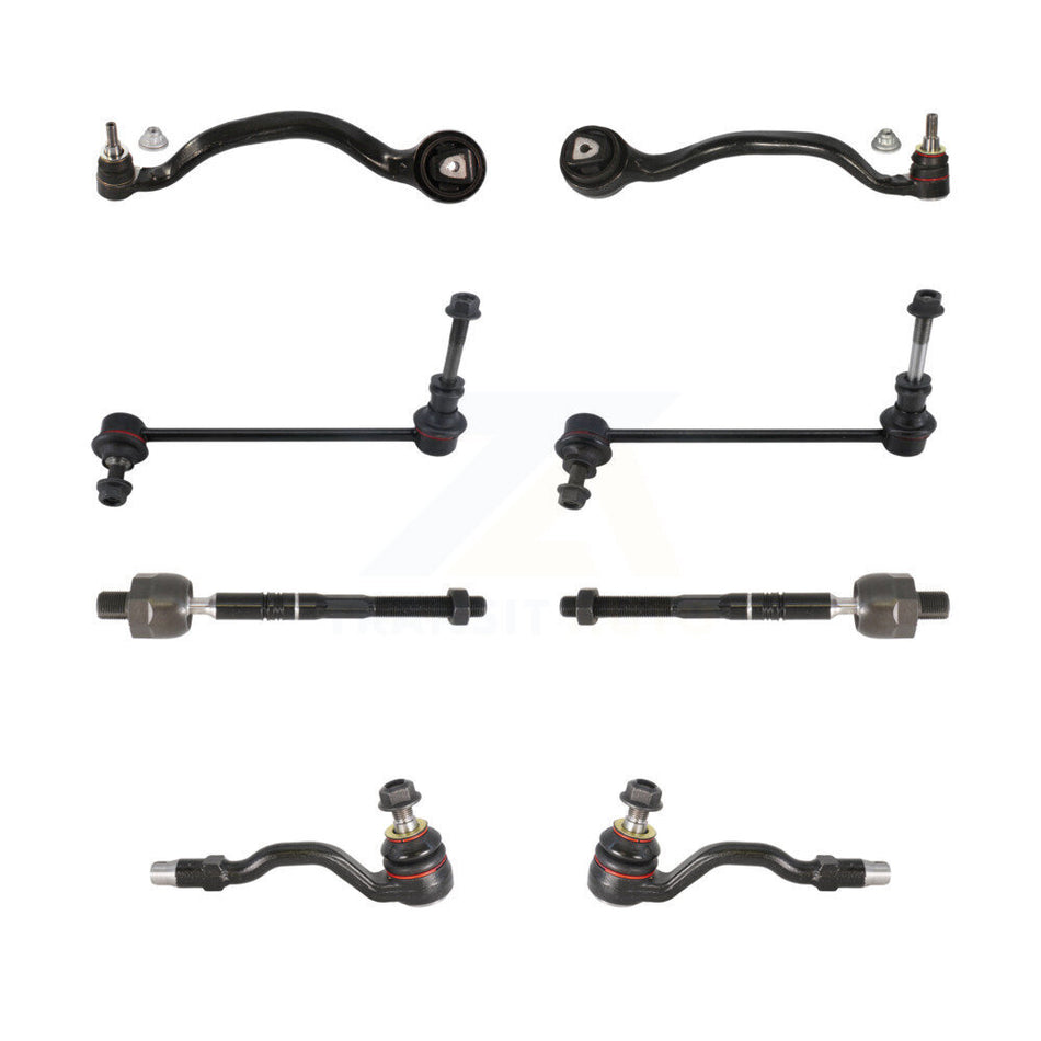 Front Suspension Control Arm And Ball Joint Assembly Steering Tie Rod End Stabilizer Bar Link Kit (8Pc) For BMW X5 X6 With Adaptive Drive KTR-100484