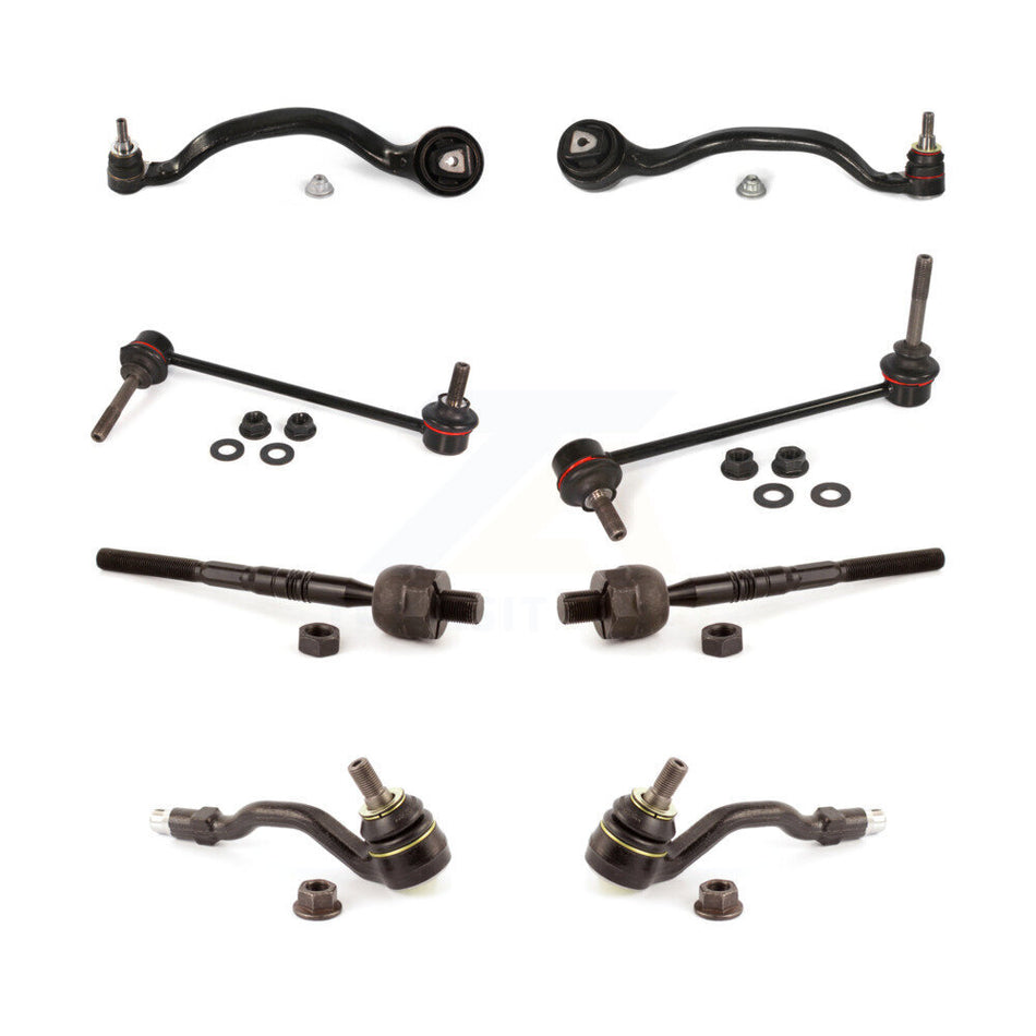 Front Suspension Control Arm And Ball Joint Assembly Steering Tie Rod End Stabilizer Bar Link Kit (8Pc) For BMW X5 X6 Without Adaptive Drive KTR-100485