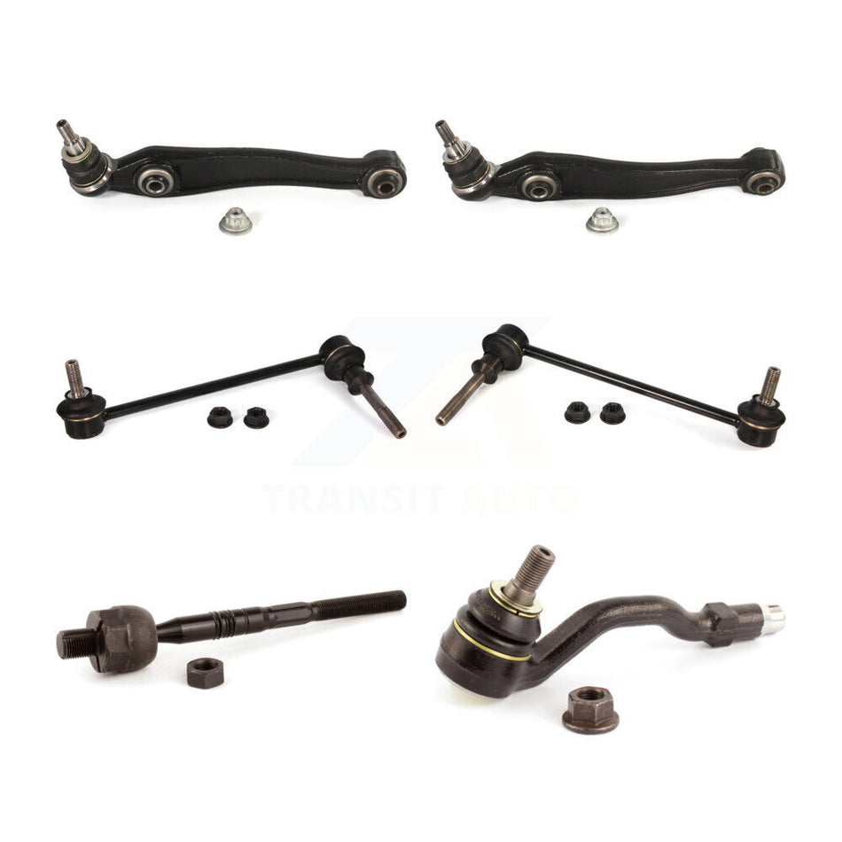 Front Suspension Control Arm And Ball Joint Assembly Steering Tie Rod End Stabilizer Bar Link Kit (6Pc) For BMW X5 X6 With Adaptive Drive KTR-100491