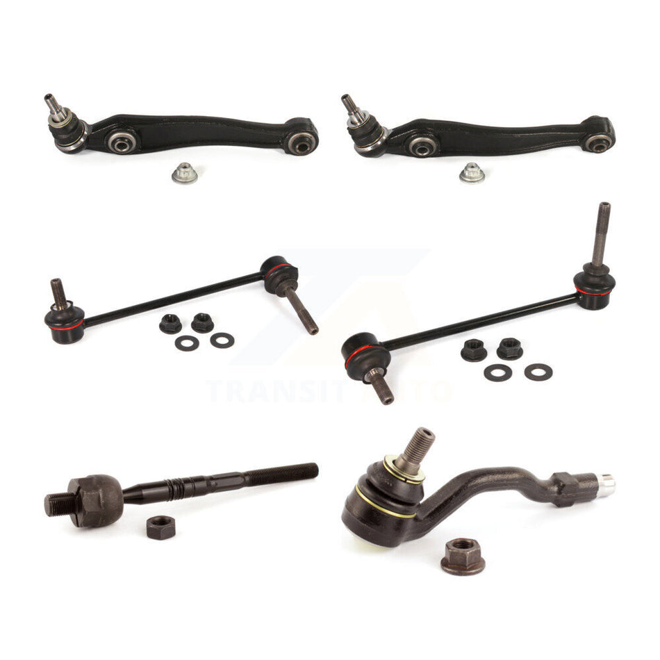 Front Suspension Control Arm And Ball Joint Assembly Steering Tie Rod End Stabilizer Bar Link Kit (6Pc) For BMW X5 X6 Without Adaptive Drive KTR-100492