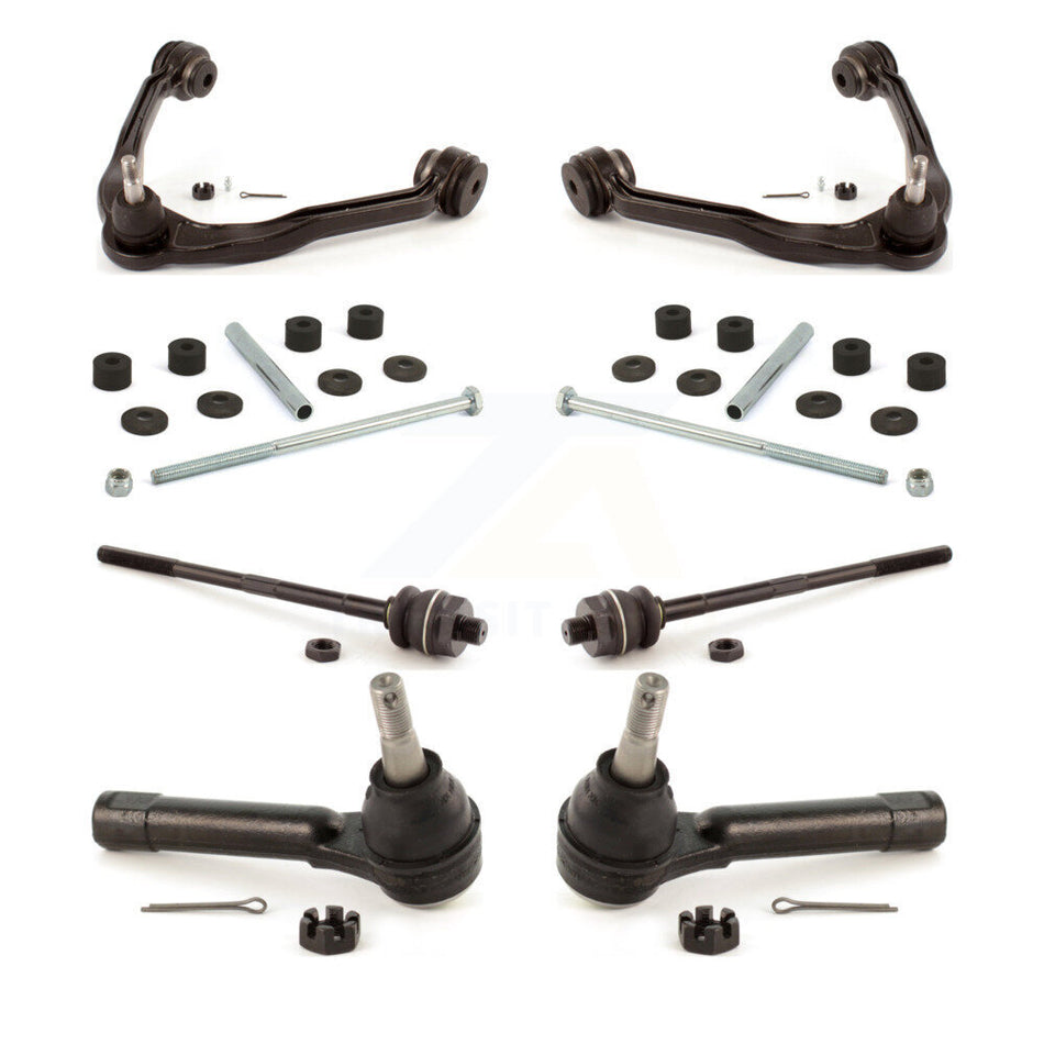 Front Suspension Control Arm & Ball Joint Assembly Steering Tie Rod End Link Kit For Chevrolet Silverado 1500 GMC Tahoe Sierra Suburban Yukon Avalanche XL Cadillac Classic Escalade ESV EXT KTR-100508