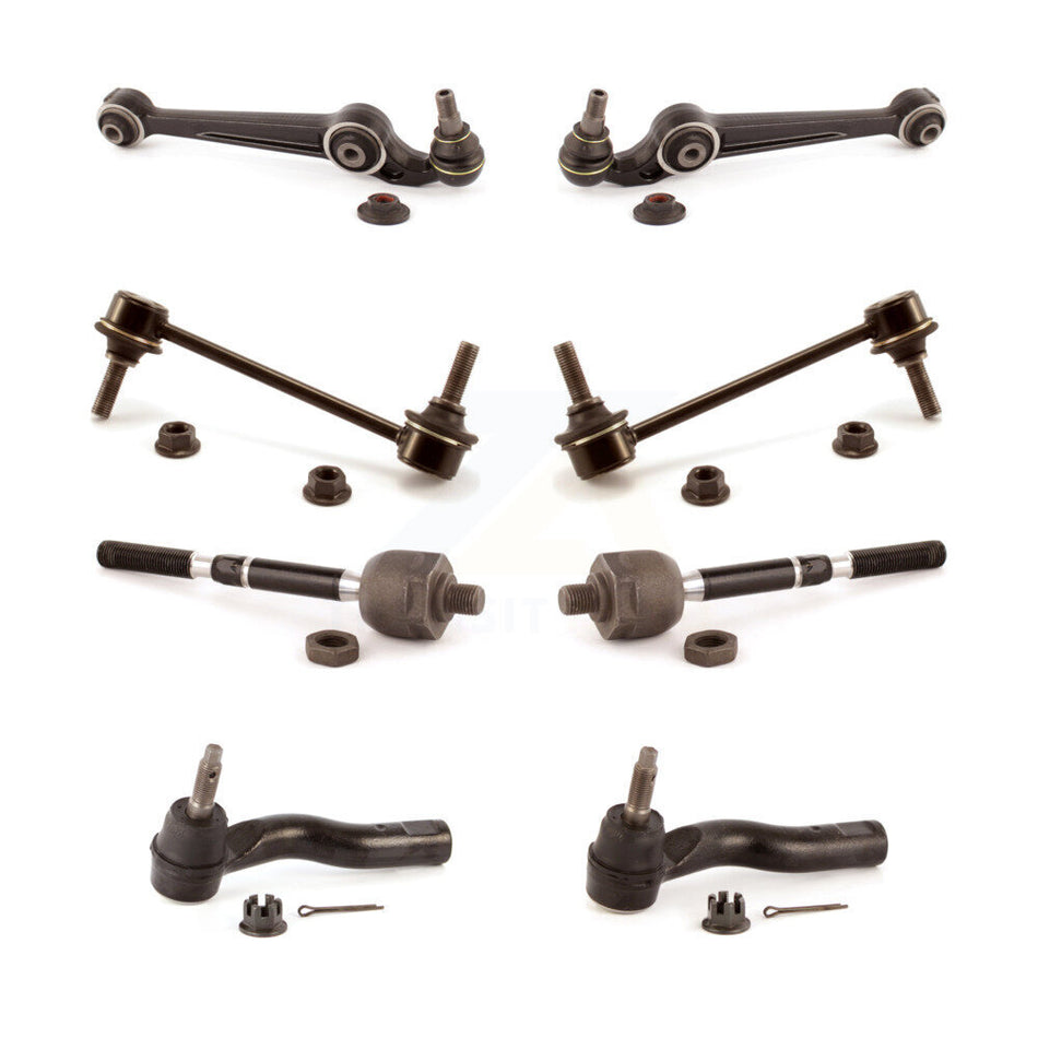 Front Suspension Control Arm And Ball Joint Assembly Steering Tie Rod End Stabilizer Bar Link Kit (8Pc) For Ford Fusion Lincoln MKZ Mercury Milan KTR-100512