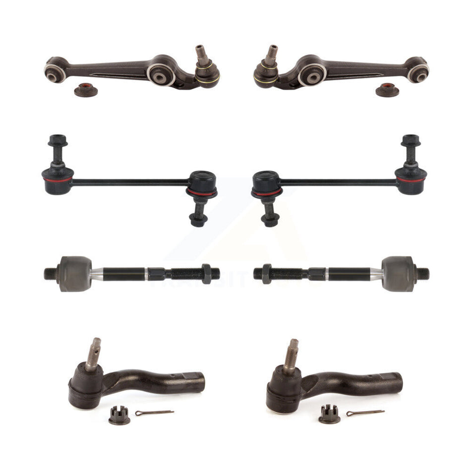 Front Suspension Control Arm And Ball Joint Assembly Steering Tie Rod End Stabilizer Bar Link Kit (8Pc) For Ford Fusion Lincoln MKZ Mercury Milan KTR-100512