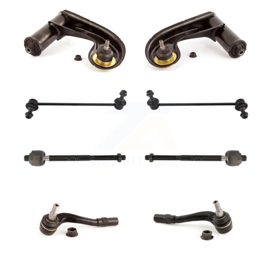 Front Suspension Control Arm And Ball Joint Assembly Steering Tie Rod End Stabilizer Bar Link Kit (8Pc) For 2003 Mercedes-Benz CLK55 AMG With Sport KTR-100529