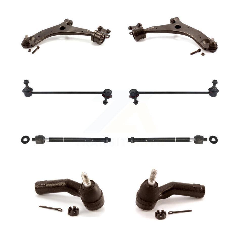 Front Suspension Control Arm & Ball Joint Tie Rod End Link Kit (8Pc) For Mazda 3 5 Sport KTR-100534