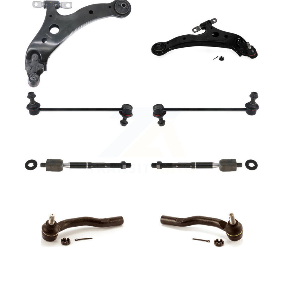 Front Suspension Control Arm And Ball Joint Assembly Steering Tie Rod End Stabilizer Bar Link Kit (8Pc) For Toyota Camry Solara Lexus ES330 KTR-100543