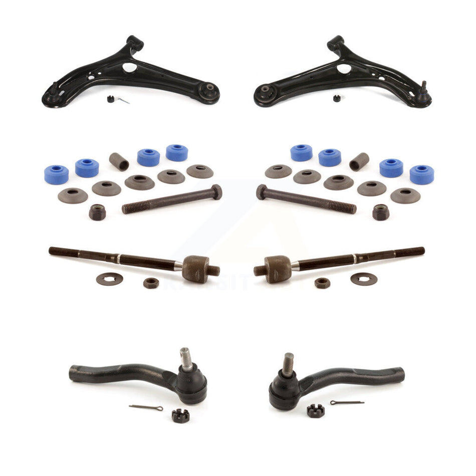 Front Suspension Control Arm And Ball Joint Assembly Steering Tie Rod End Stabilizer Bar Link Kit (8Pc) For 2002 Toyota Echo KTR-100545