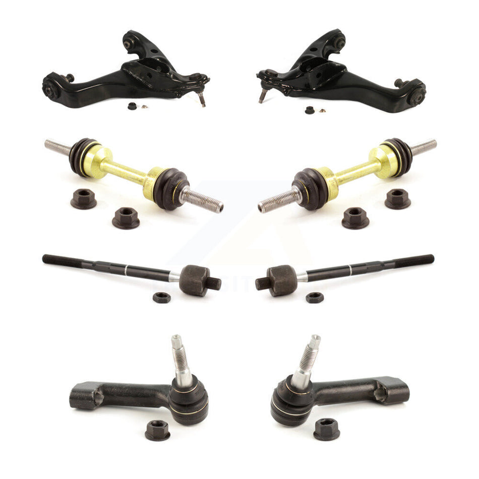Front Suspension Control Arm And Ball Joint Assembly Steering Tie Rod End Stabilizer Bar Link Kit (8Pc) For Ford F-150 Expedition Lincoln Navigator KTR-100561