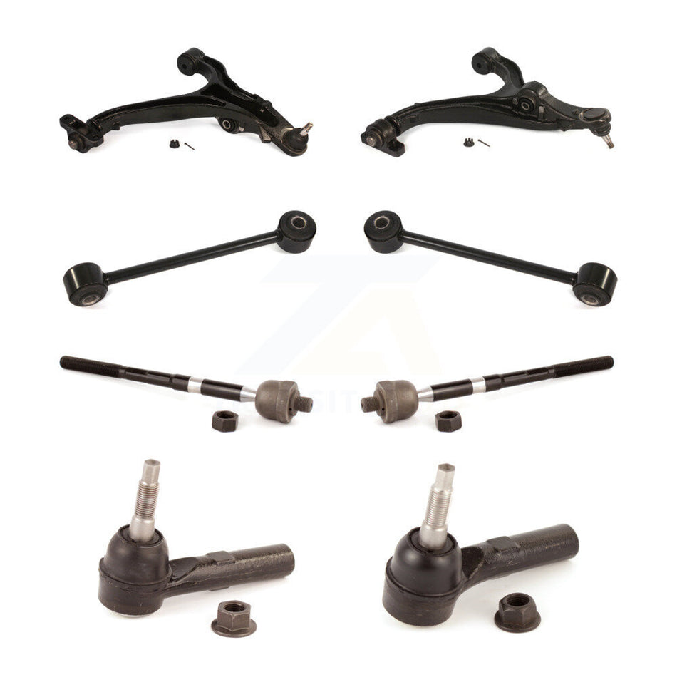 Front Suspension Control Arm And Ball Joint Assembly Steering Tie Rod End Stabilizer Bar Link Kit (8Pc) For Jeep Grand Cherokee Commander KTR-100565