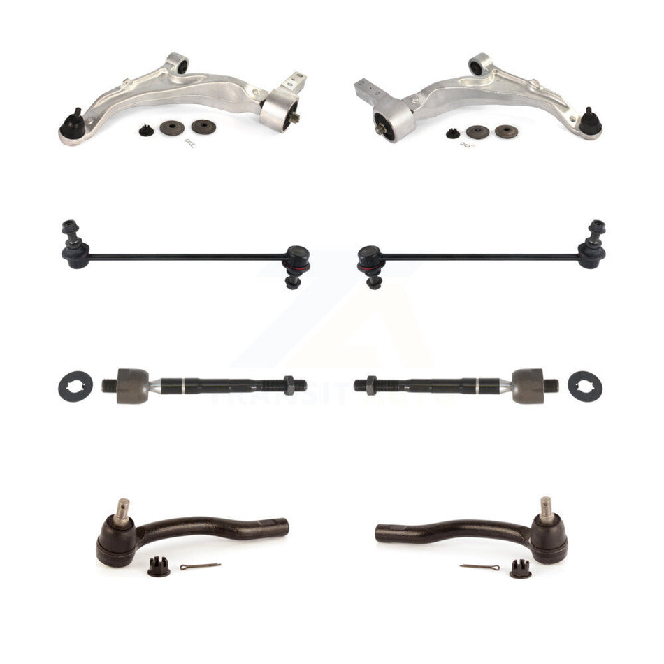 Front Suspension Control Arm And Ball Joint Assembly Steering Tie Rod End Stabilizer Bar Link Kit (8Pc) For 2007-2013 Acura MDX KTR-100569