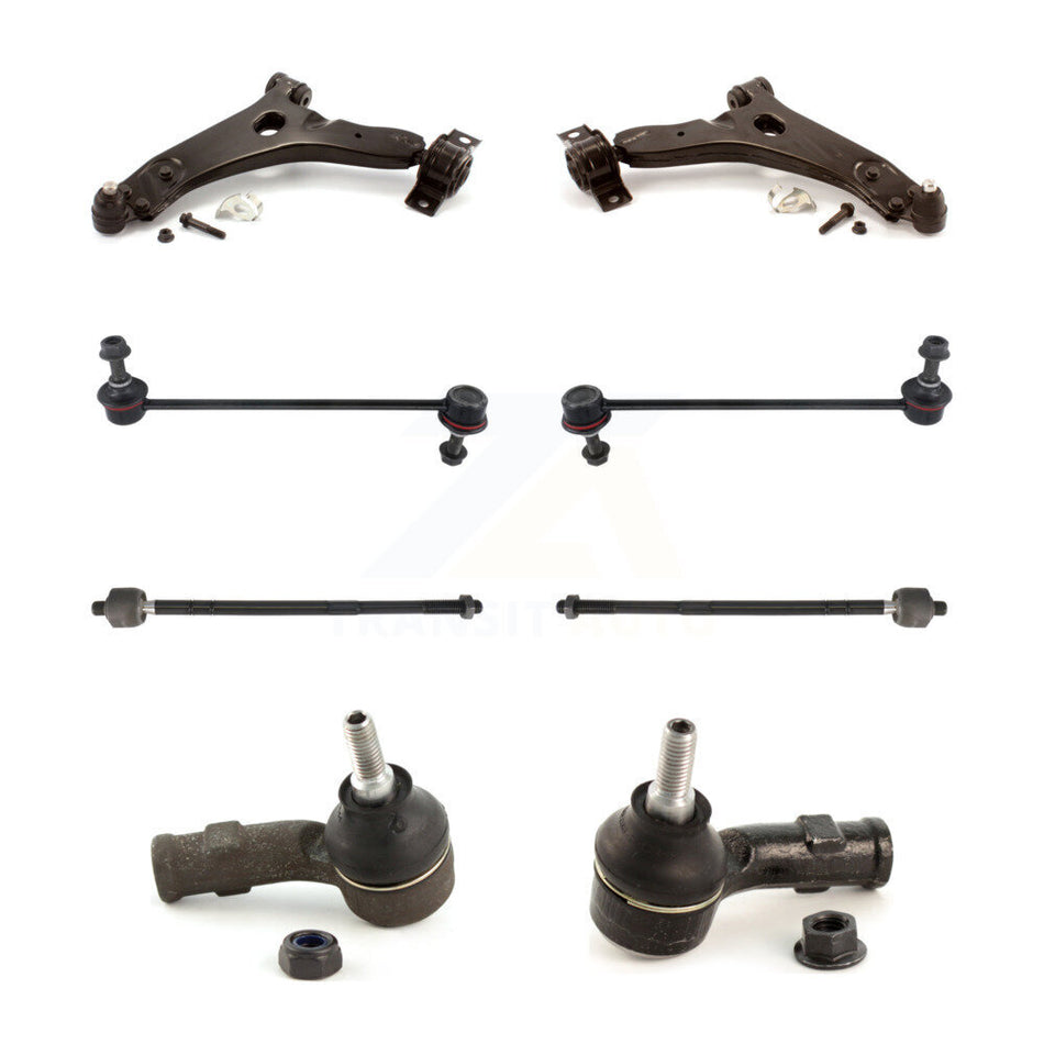 Front Suspension Control Arm And Ball Joint Assembly Steering Tie Rod End Stabilizer Bar Link Kit (8Pc) For Ford Focus KTR-100583