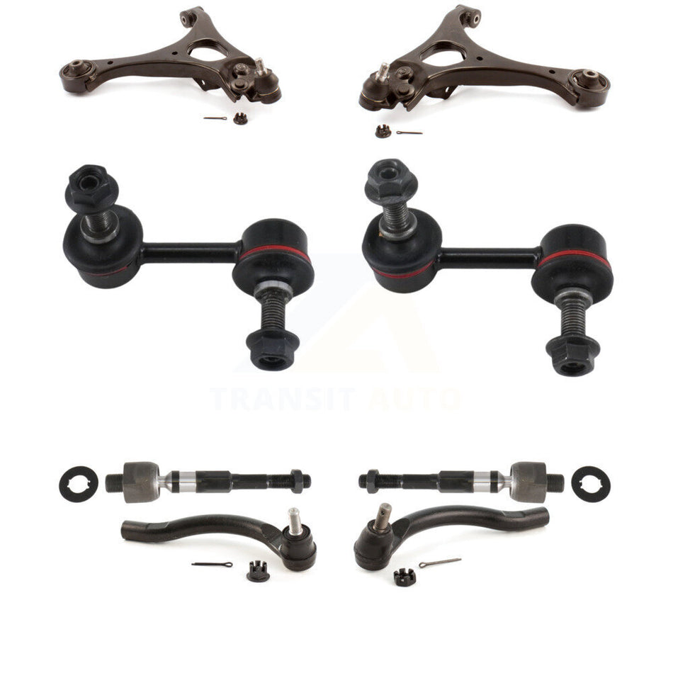 Front Suspension Control Arm And Ball Joint Assembly Steering Tie Rod End Stabilizer Bar Link Kit (8Pc) For Honda Civic 1.8L KTR-100596
