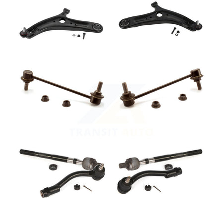 Front Suspension Control Arm Ball Joint Assembly Tie Rod End Link Kit (8Pc) For Kia Soul KTR-100615