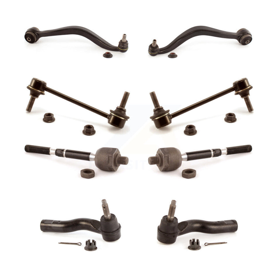 Front Suspension Control Arm And Ball Joint Assembly Steering Tie Rod End Stabilizer Bar Link Kit (8Pc) For Ford Fusion Lincoln MKZ Mercury Milan KTR-100631